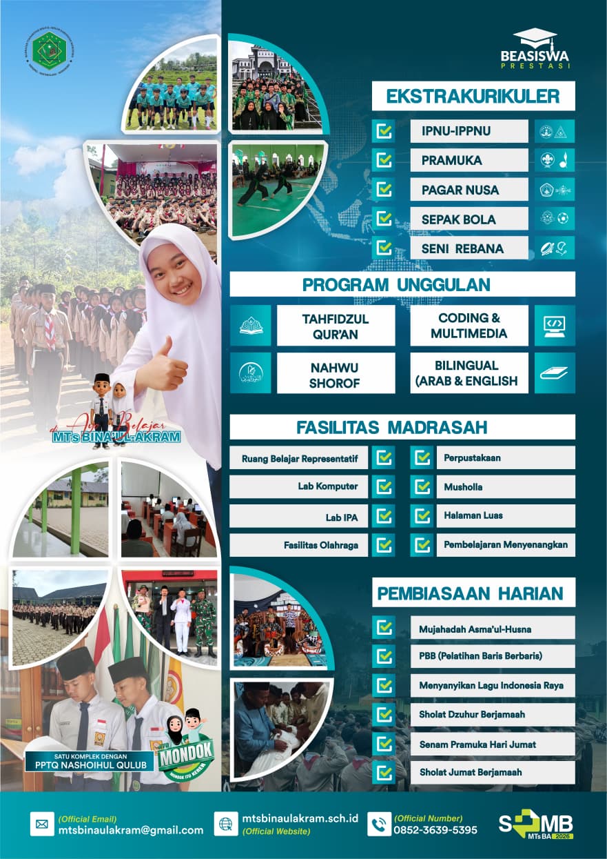 Brosur SPMB Profil MTs Bina'ul-Akram 2026